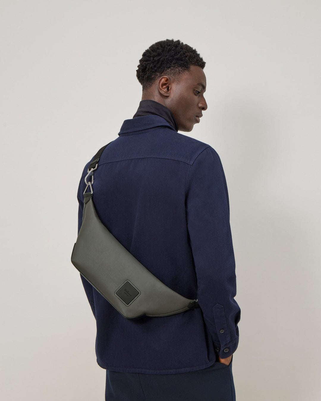 Dalston Crossbody Bag Asphalt & Black Coated Canvas & Rubberised Leather