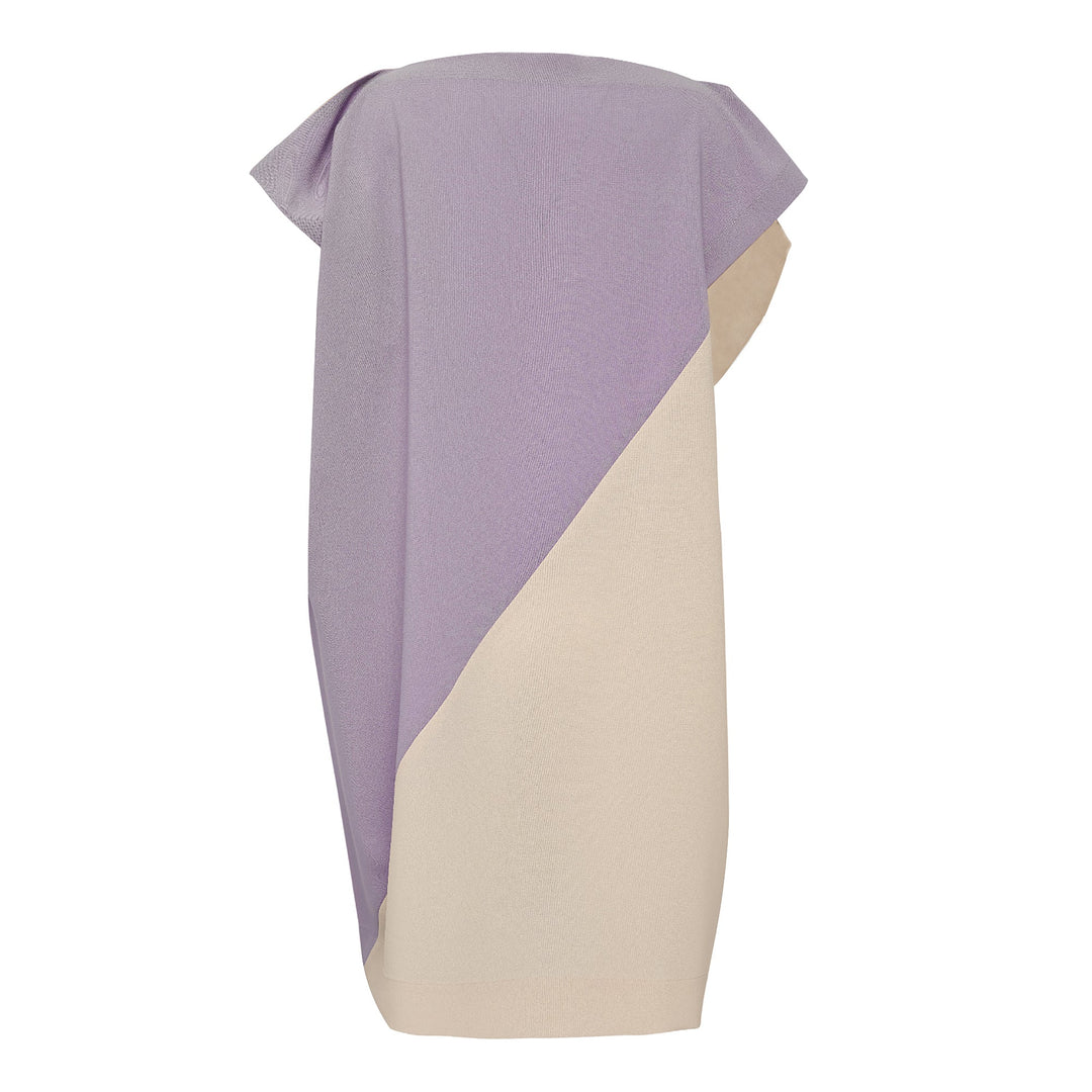 Flat T Bi Color Woven Dress