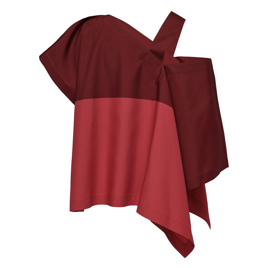 Slit Print Woven Top
