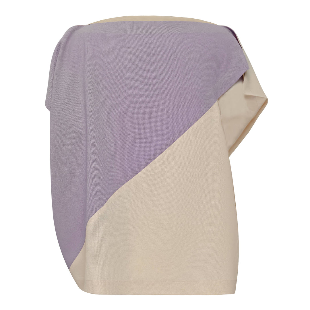 Flat T Bi Color Woven Top