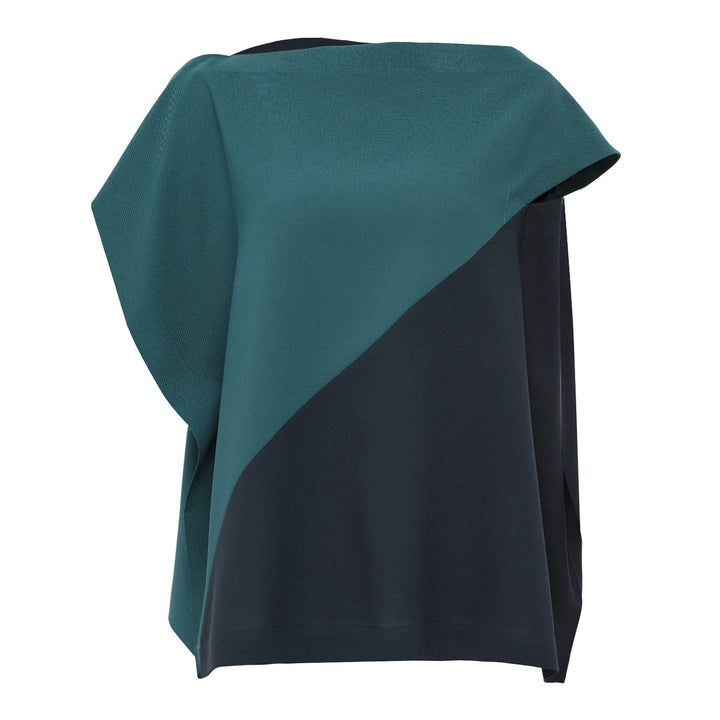Flat T Bi Color Woven Top
