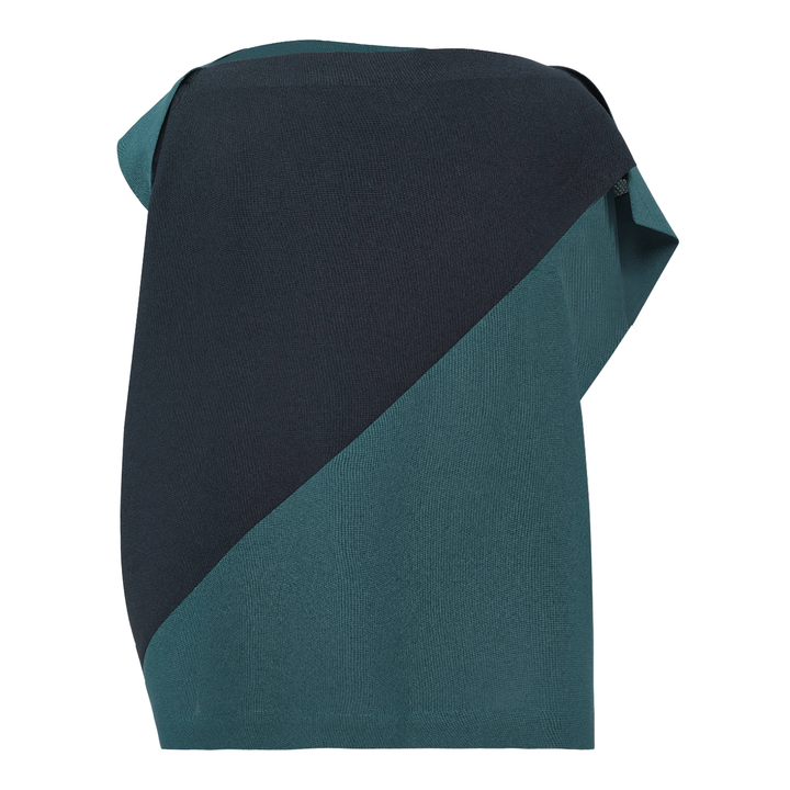 Flat T Bi Color Woven Top