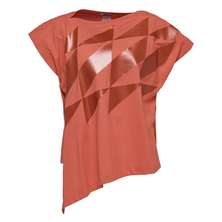 No.5 Resin Print Woven Top