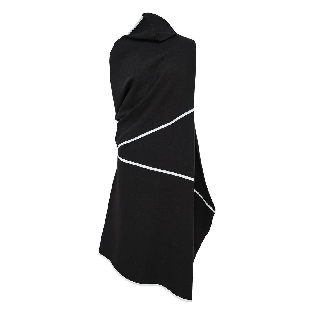 Half Cube Pattern Knit Dress