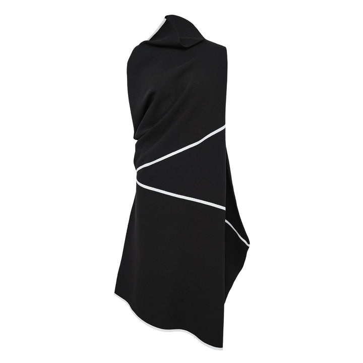 Half Cube Pattern Knit Dress
