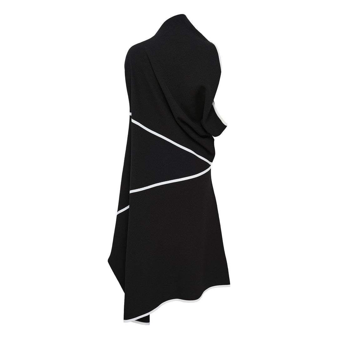 Half Cube Pattern Knit Dress
