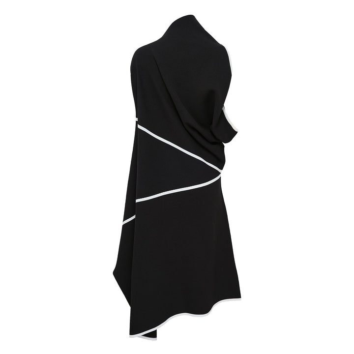Half Cube Pattern Knit Dress