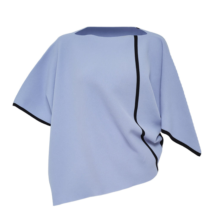 Half Cube Pattern Knit Top