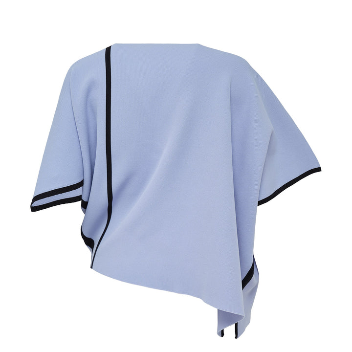 Half Cube Pattern Knit Top