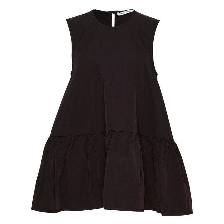 Sleeveless Top With Ruffled Hem