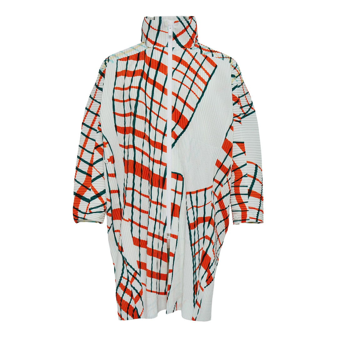Windswept Plaid Coat