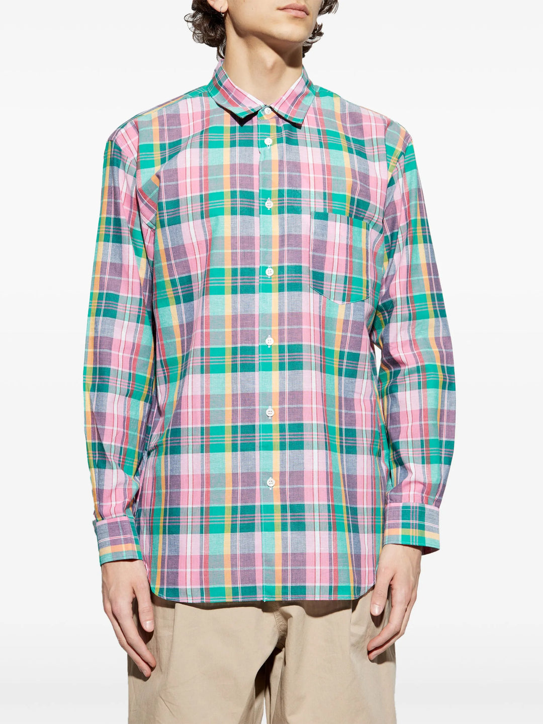 Yarn Dyed Cotton Check Poplin Shirt