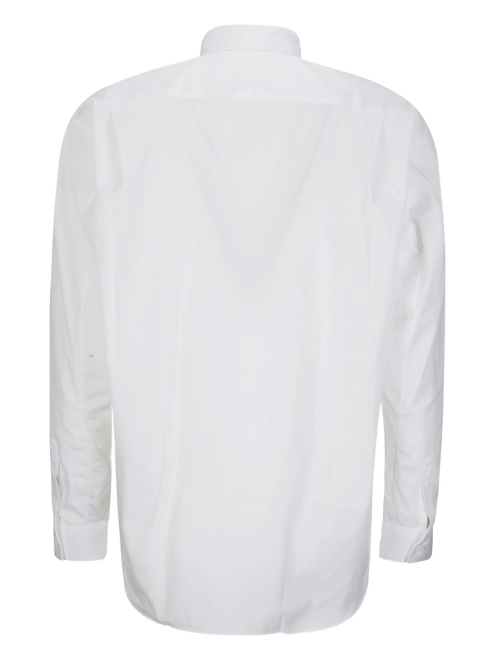 Cotton Plain Poplin With 3D Rose Shirt