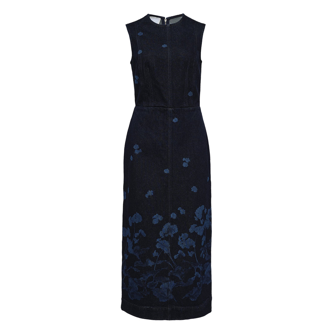 Sleeveless Midi Dress Denim