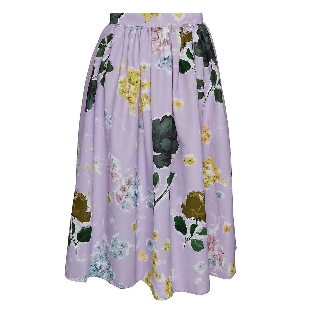 Gathered Midi Skirt Cotton