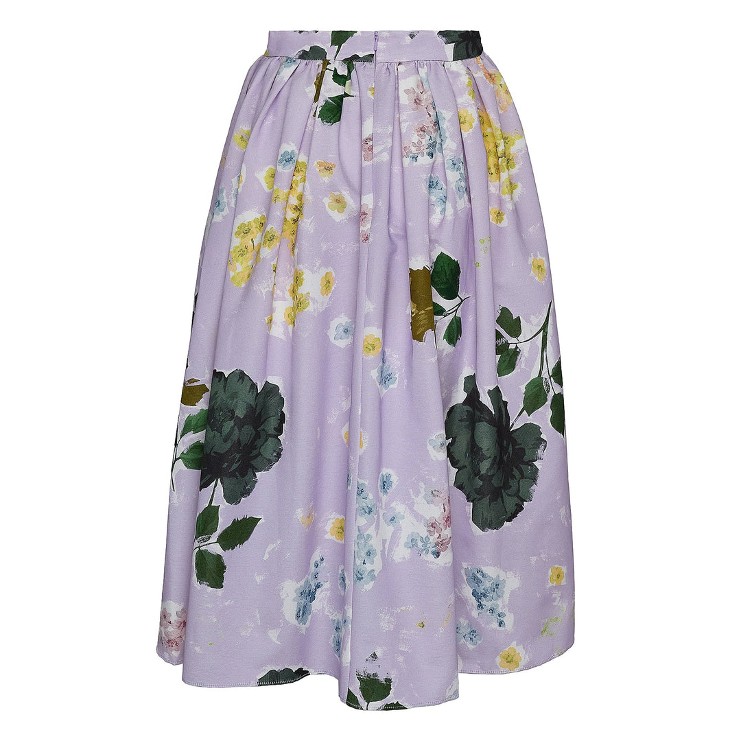 Gathered Midi Skirt Cotton