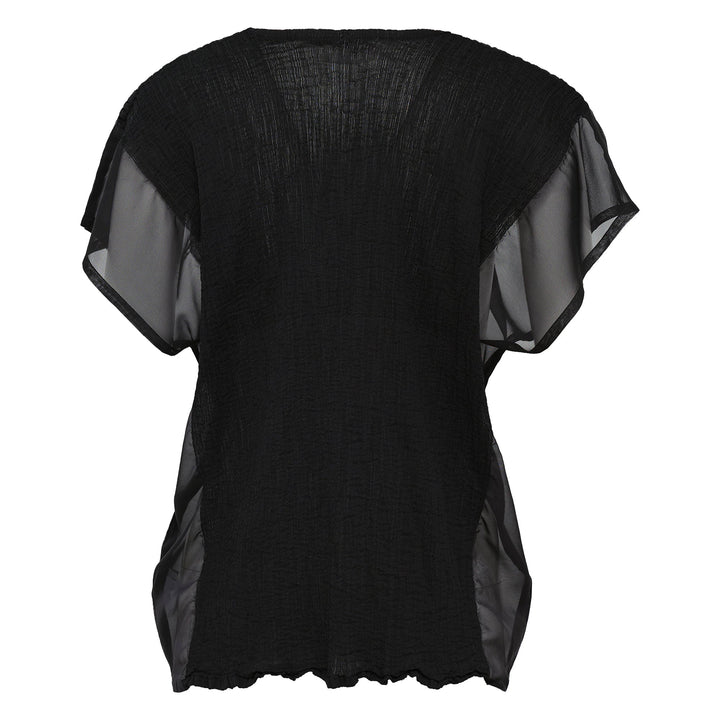 Sheer See-Through Crepe Top
