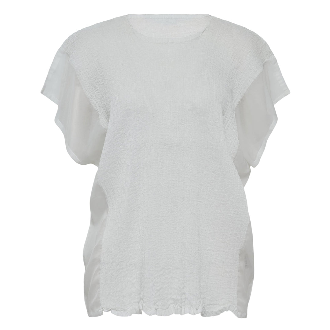 Sheer See-Through Crepe Top