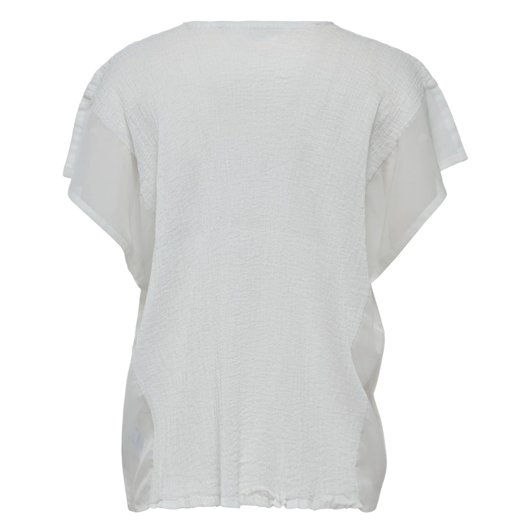 Sheer See-Through Crepe Top