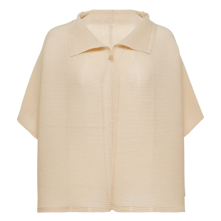 Square Stretch Pleats Cardigan