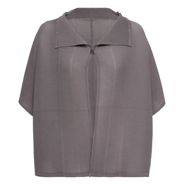 Square Stretch Pleats Cardigan