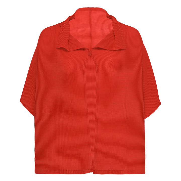 Square Stretch Pleats Cardigan