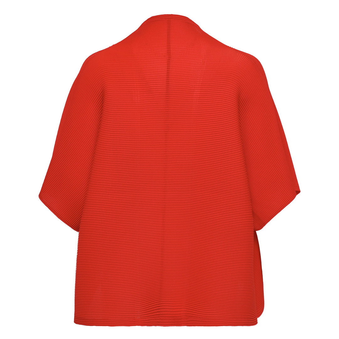 Square Stretch Pleats Cardigan