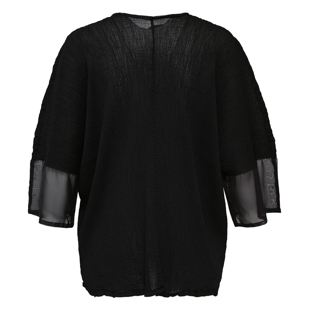Sheer Crepe Cardigan