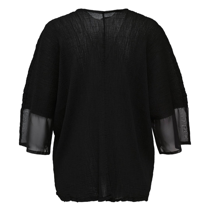Sheer Crepe Cardigan