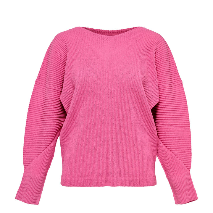 Fuwa Fuwa Mesh Pleats Top