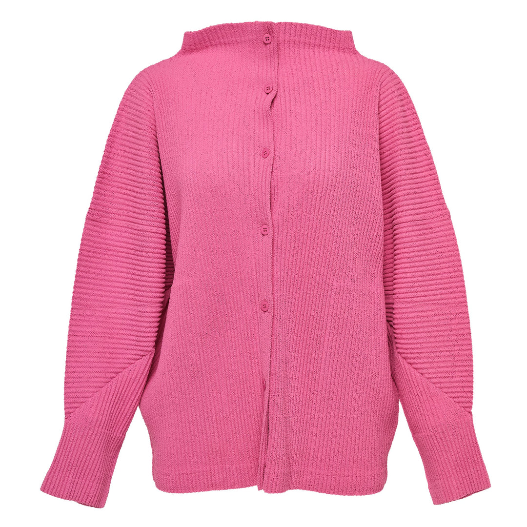 Fuwa Fuwa Mesh Pleats Cardigan