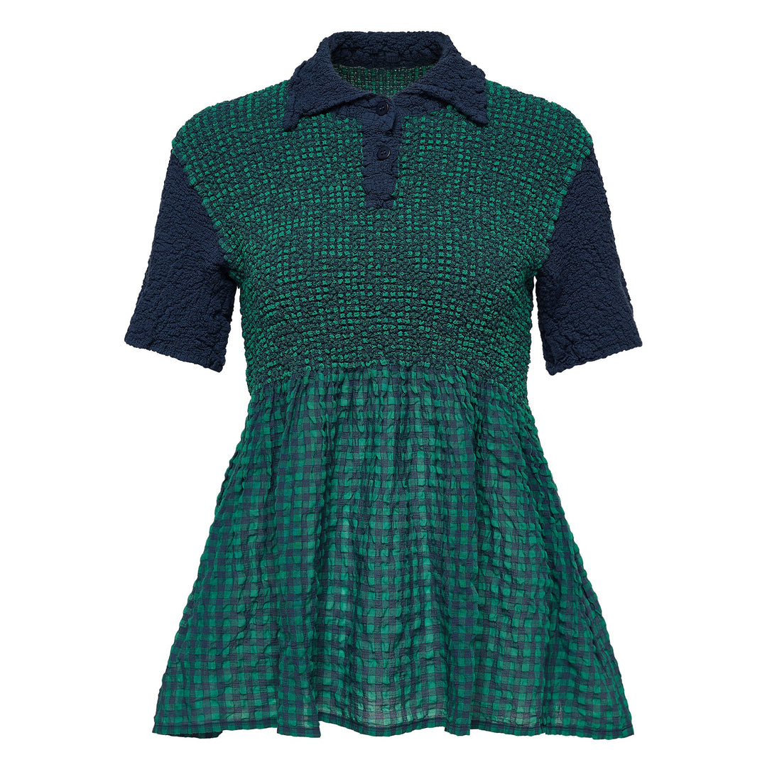 Gingham Check Cauliflower Top