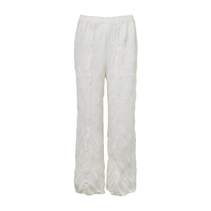 Wrinkled And Twisted Pleated Pants