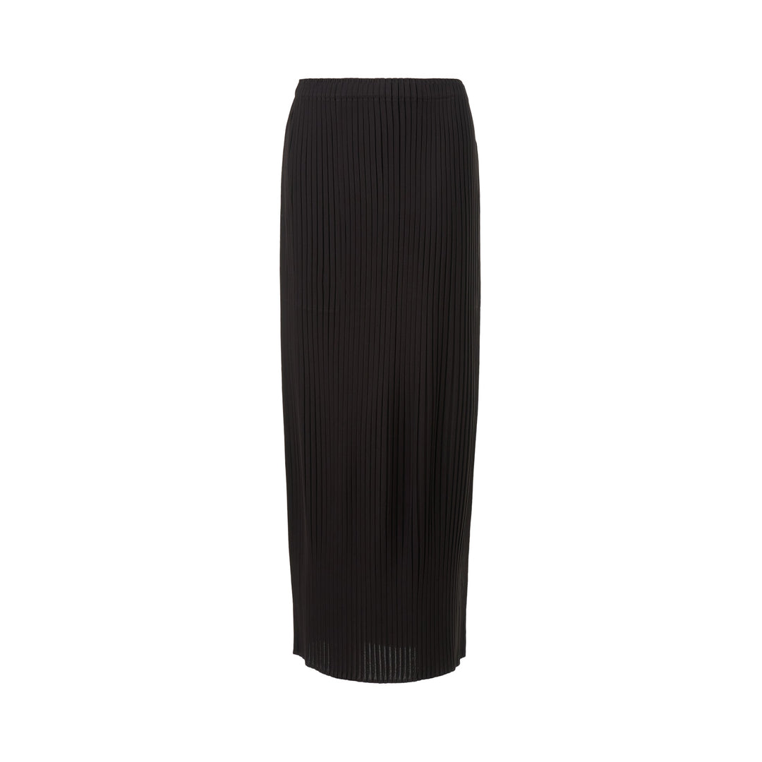 Pressed Flora Pleats Solid Pleated Skirt