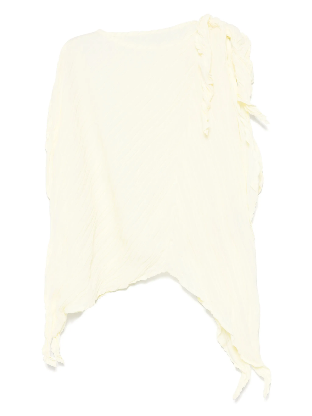 Wrinkled And Twisted Pleated Top