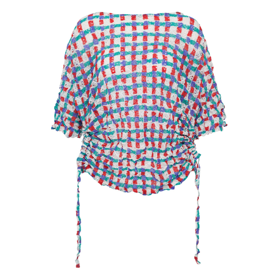 Drawing Check Lace Meringue Top