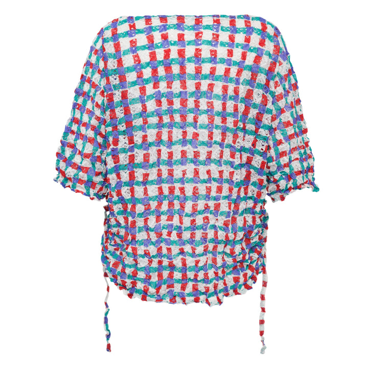 Drawing Check Lace Meringue Top
