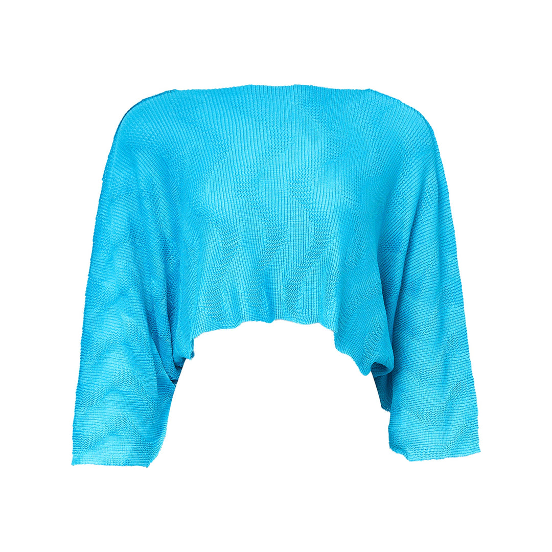 Wave Knit Stretch Pleats Top