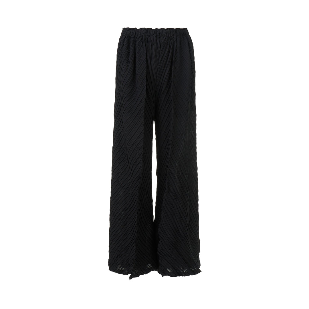 Wrinkled And Twisted Pleated Pants