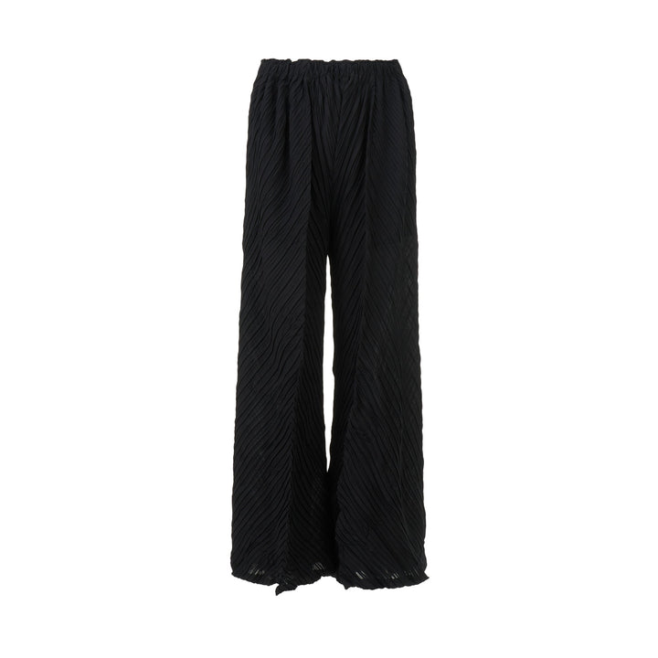 Wrinkled And Twisted Pleated Pants