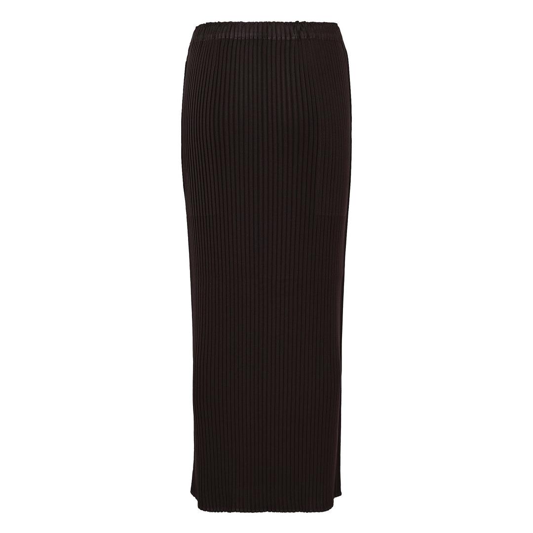 Pressed Flora Pleats Solid Pleated Skirt