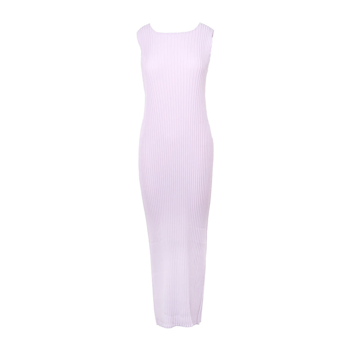 Pressed Flora Pleats Solid Pleated Dress