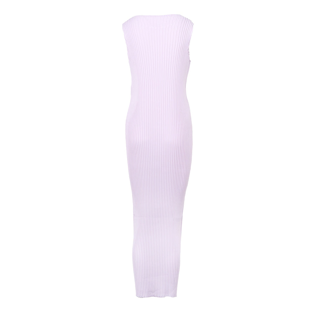 Pressed Flora Pleats Solid Pleated Dress