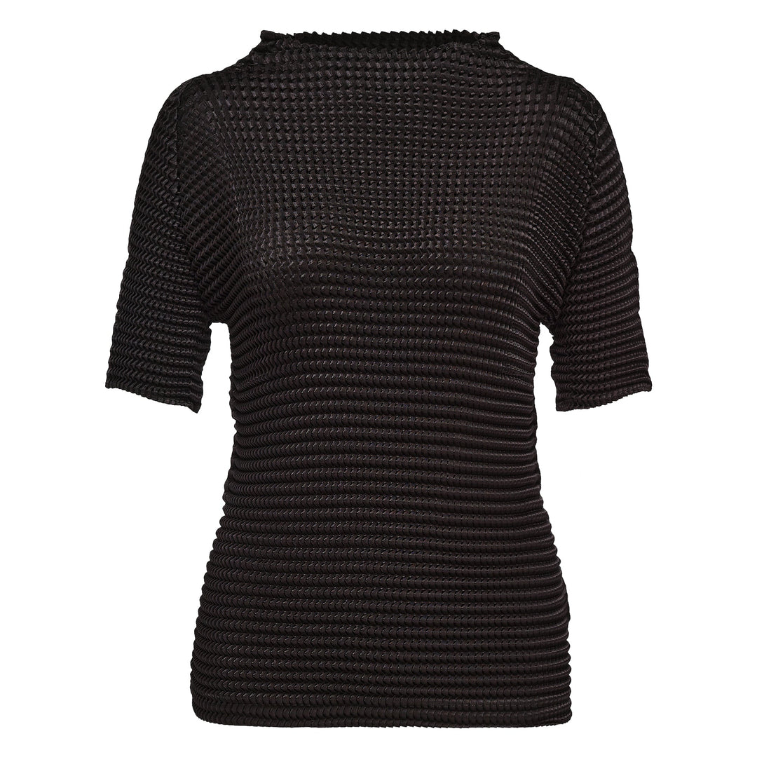 Suede Like Pleats Pleated Top