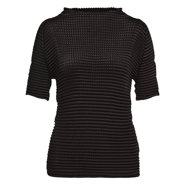 Suede Like Pleats Pleated Top