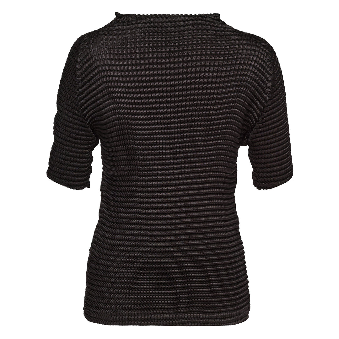 Suede Like Pleats Pleated Top