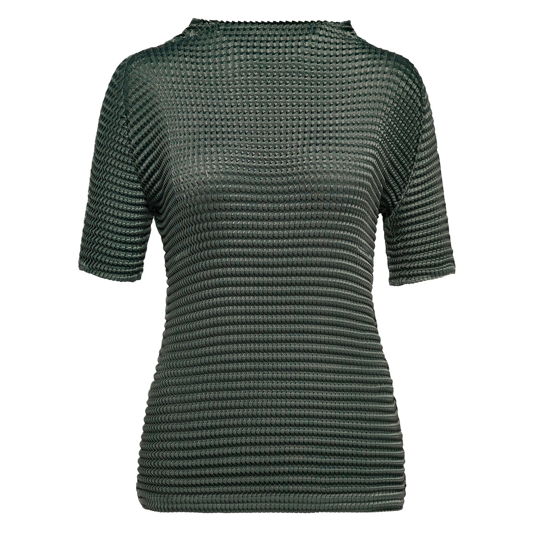 Suede Like Pleats Pleated Top
