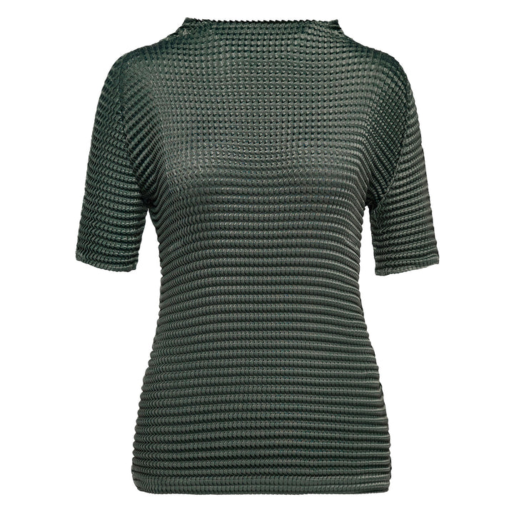 Suede Like Pleats Pleated Top