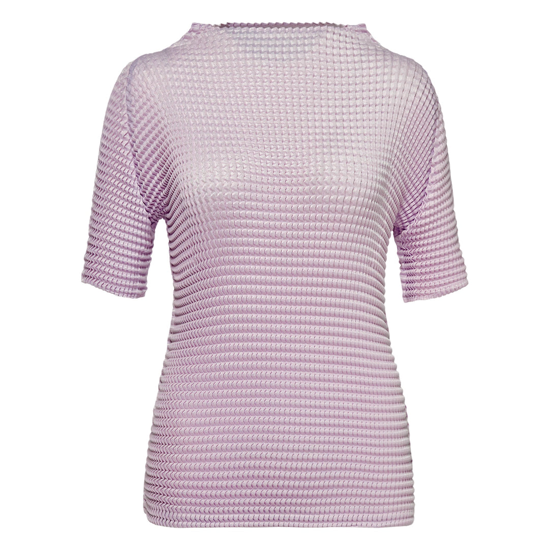 Suede Like Pleats Pleated Top