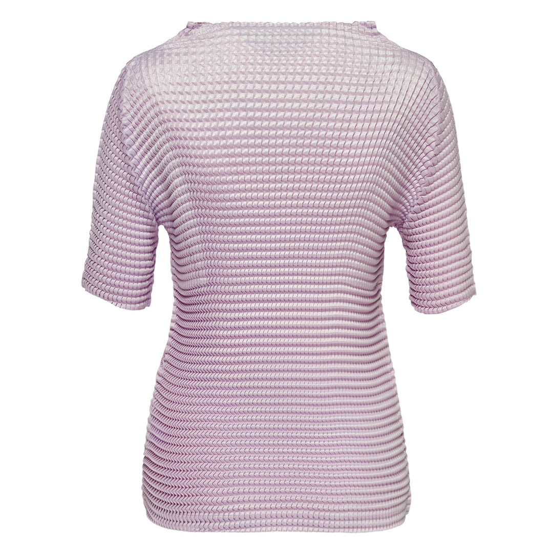 Suede Like Pleats Pleated Top